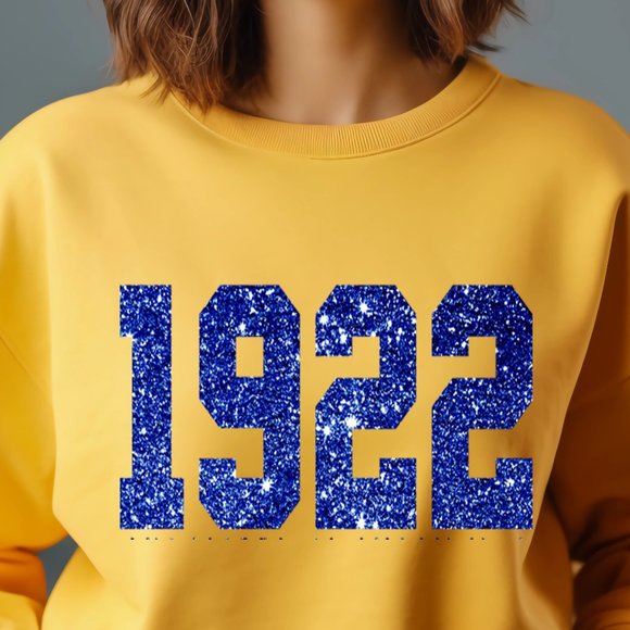 sigma gamma rho tshirt/ 1922 glitter Sweatshirt/ - Picture 2 of 3